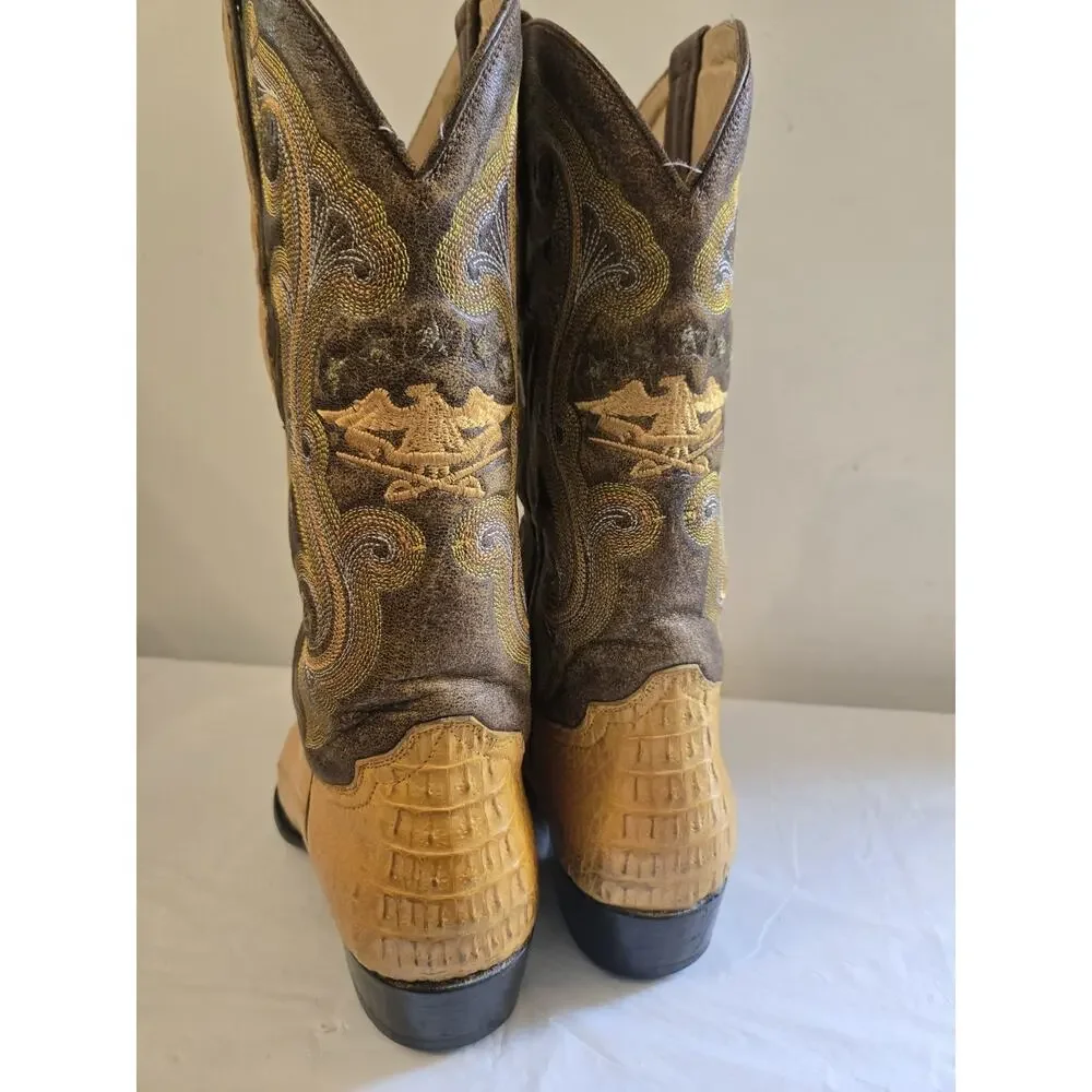 El General Coyboy Boots Size Mens 7 Caimen Tail Nice Condition